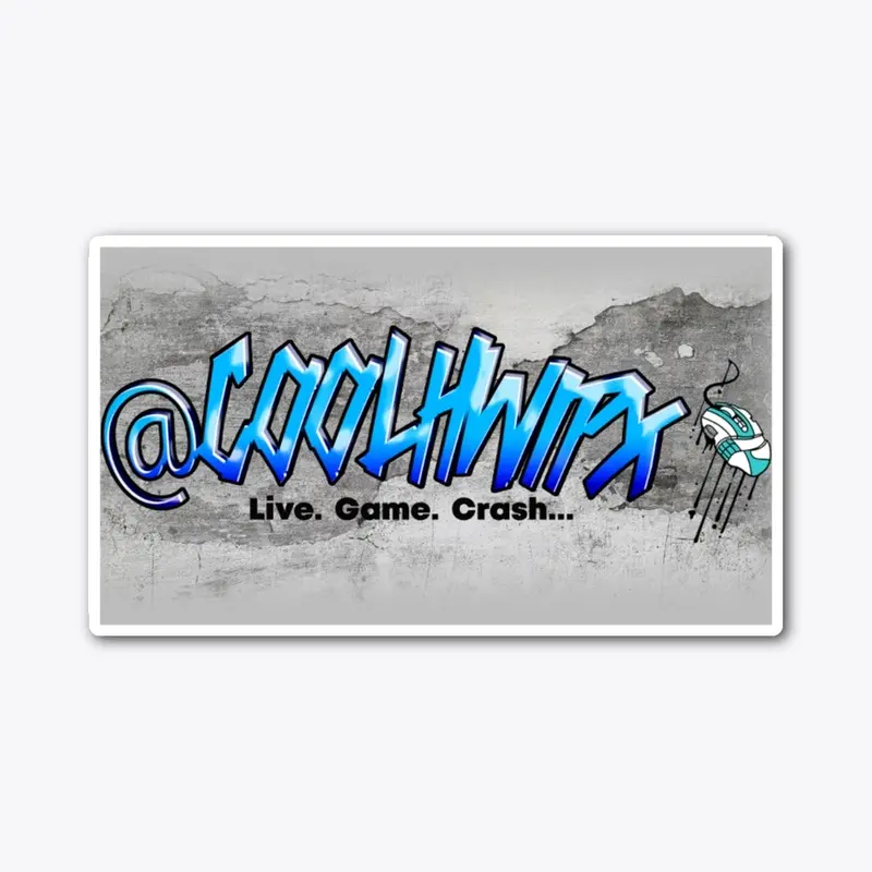 Live. Game. Crash. Die Cut Sticker